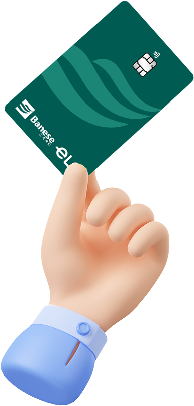 Mão segurando um cartao